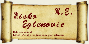 Miško Eglenović vizit kartica